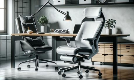 An ergonomic office chair with heating and massage