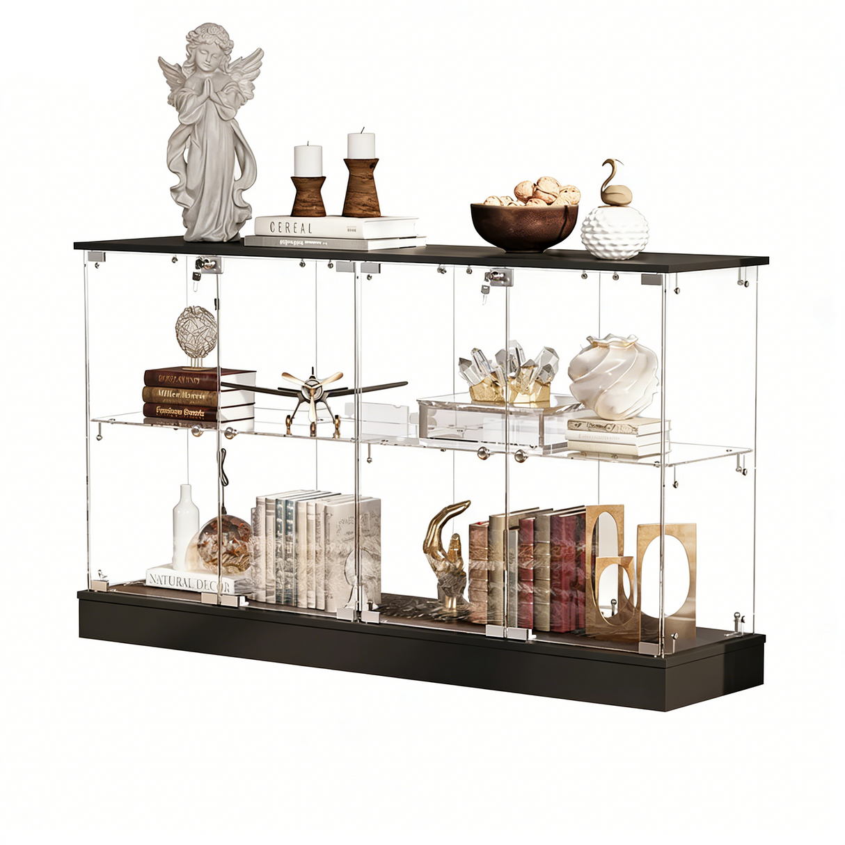 Magnus Locking Glass Curio Display Stand Display Cabinet