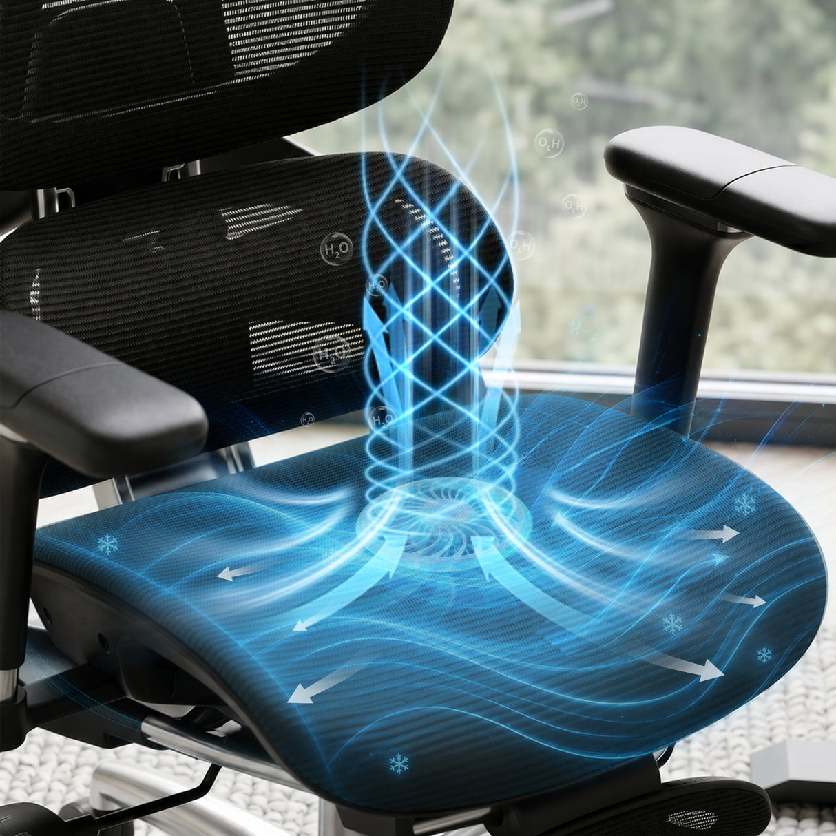 GC-02 Ergonomic Electric Massage AI Office Chair