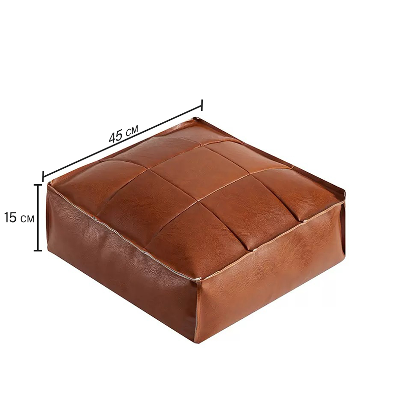 Luca Retro Leather Footstool