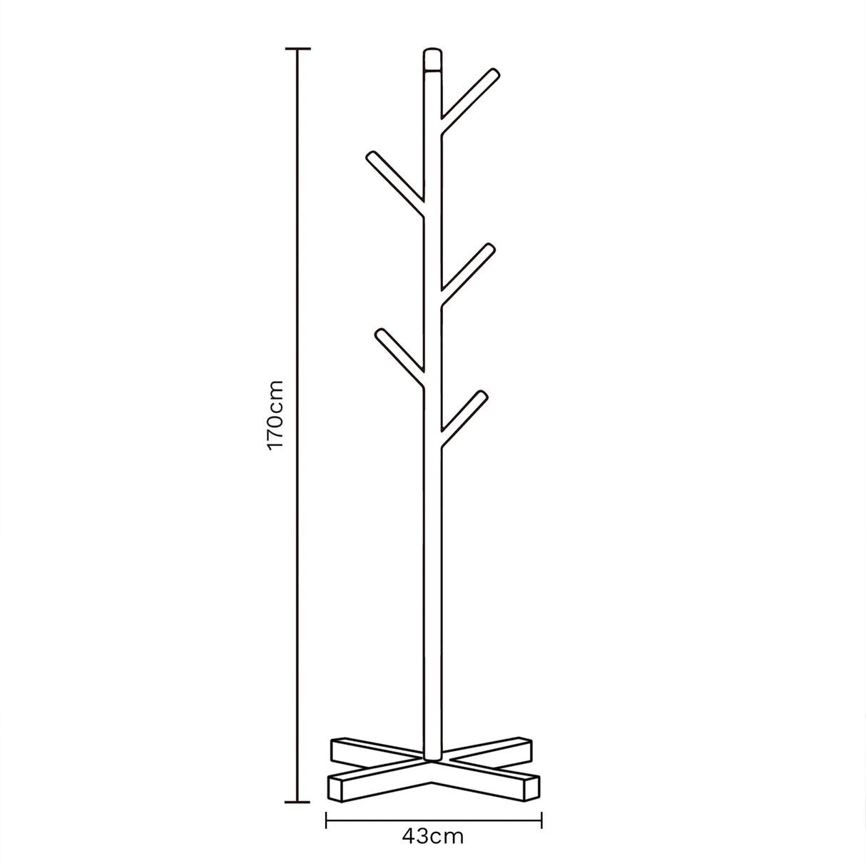 Jones Modern Metal Nordic Entryway Coat Rack
