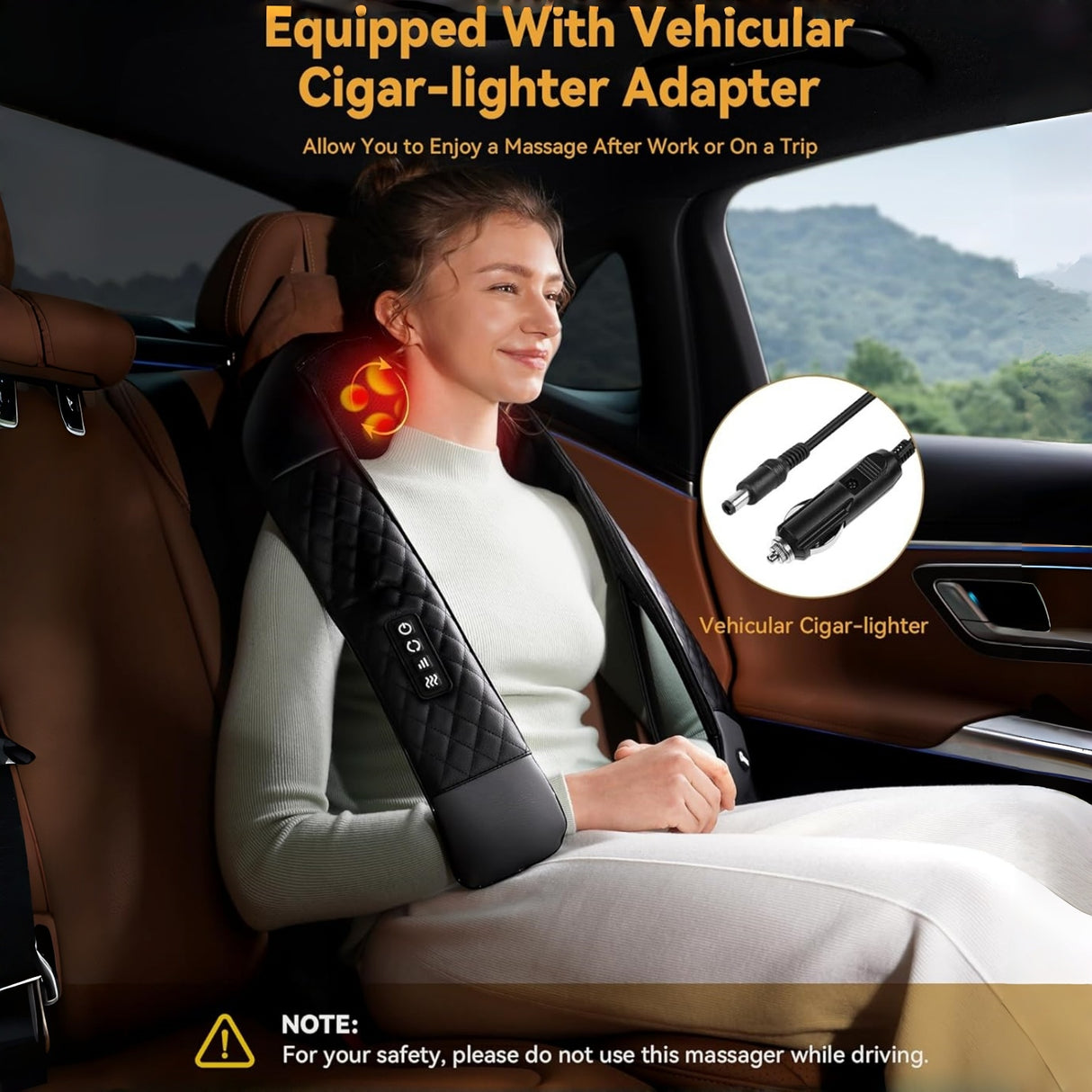 🎁 FREE MASSAGER INCLUDED-Neck and Back Massager with Heat