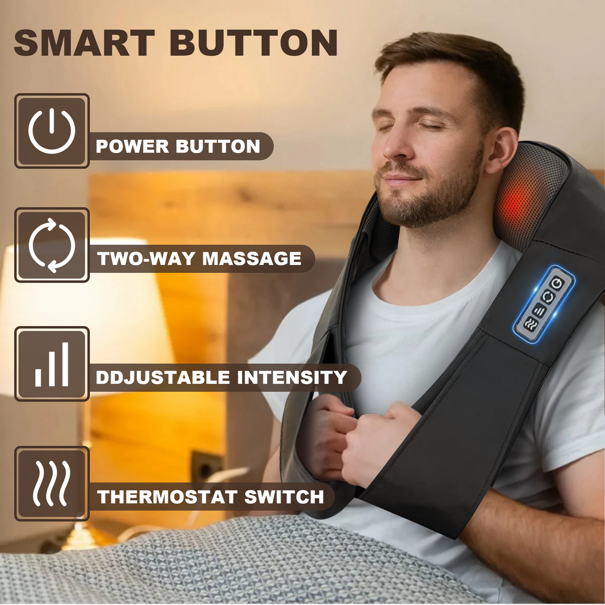 Heated Kneading Neck Back Shoulder Massager