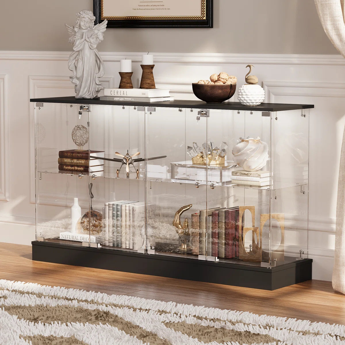 Magnus Locking Glass Curio Display Stand Display Cabinet