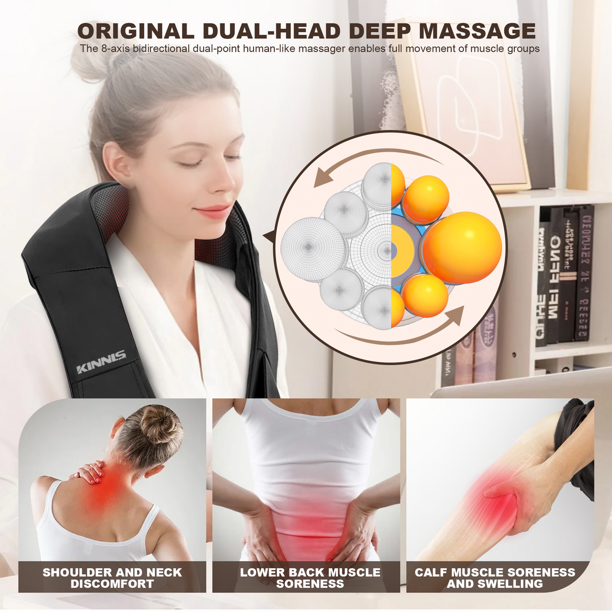 Heated Kneading Neck Back Shoulder Massager