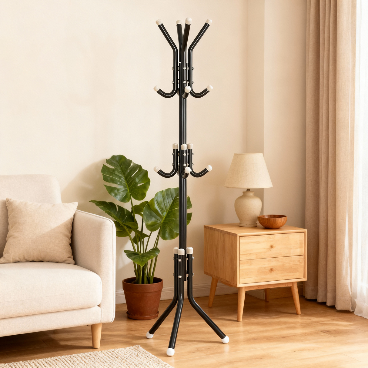 Evan Freestanding Metal Coat Rack Hall Tree