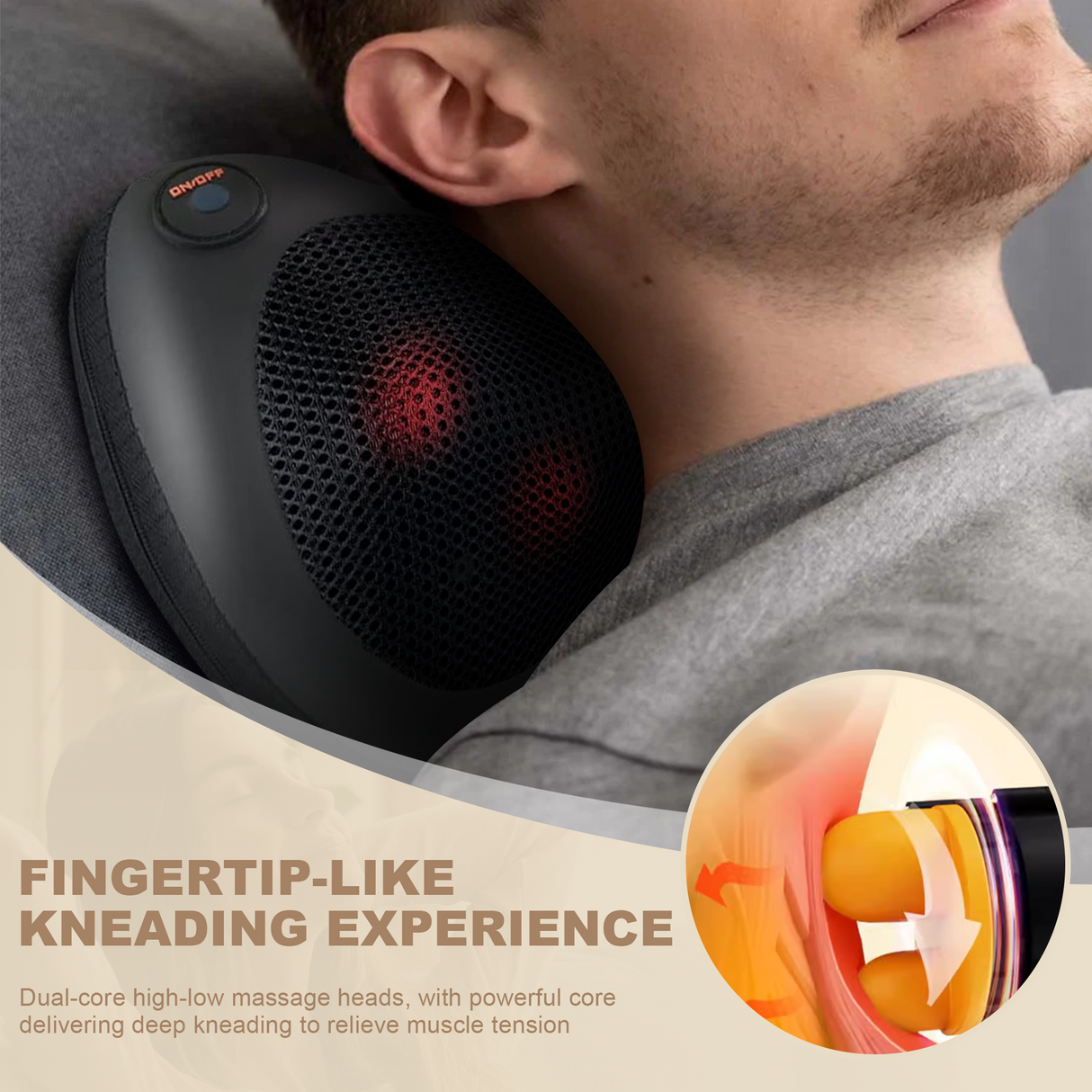Multi-Area Heated Kneading Massager