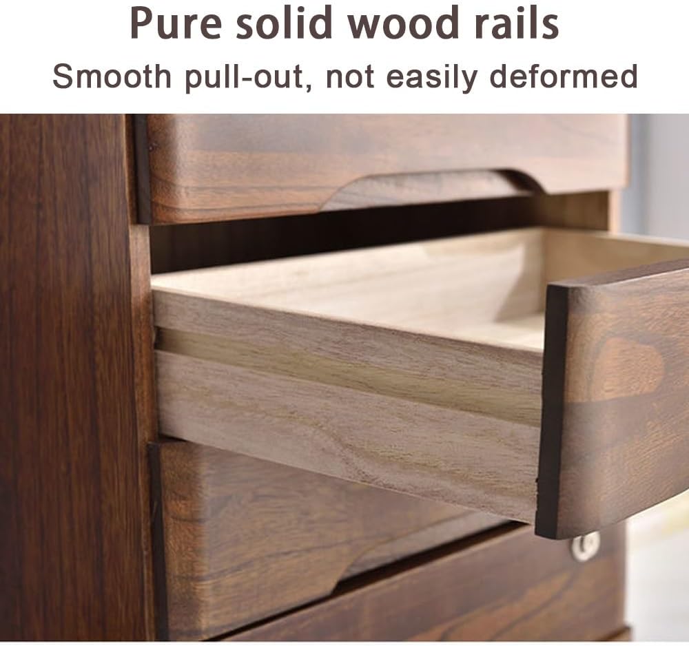 Jones Brown Vintage Lockable Wooden Desktop Filing Cabinet