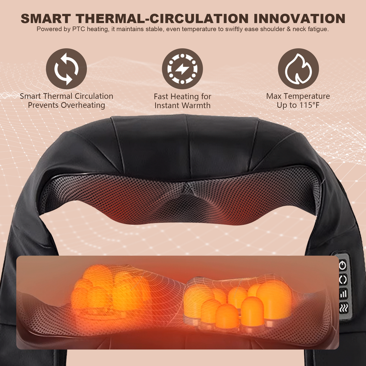 Heated Kneading Neck Back Shoulder Massager