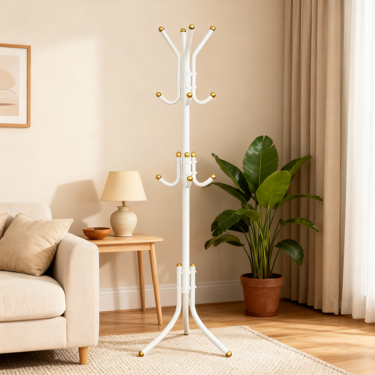 Evan Freestanding Metal Coat Rack Hall Tree