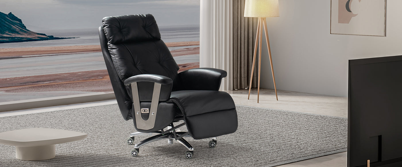 Black-Freya Power Recliner Chair