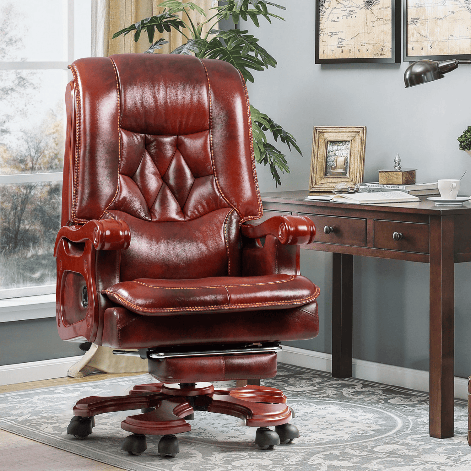 Evan Massage Office Chair-sunflower at home