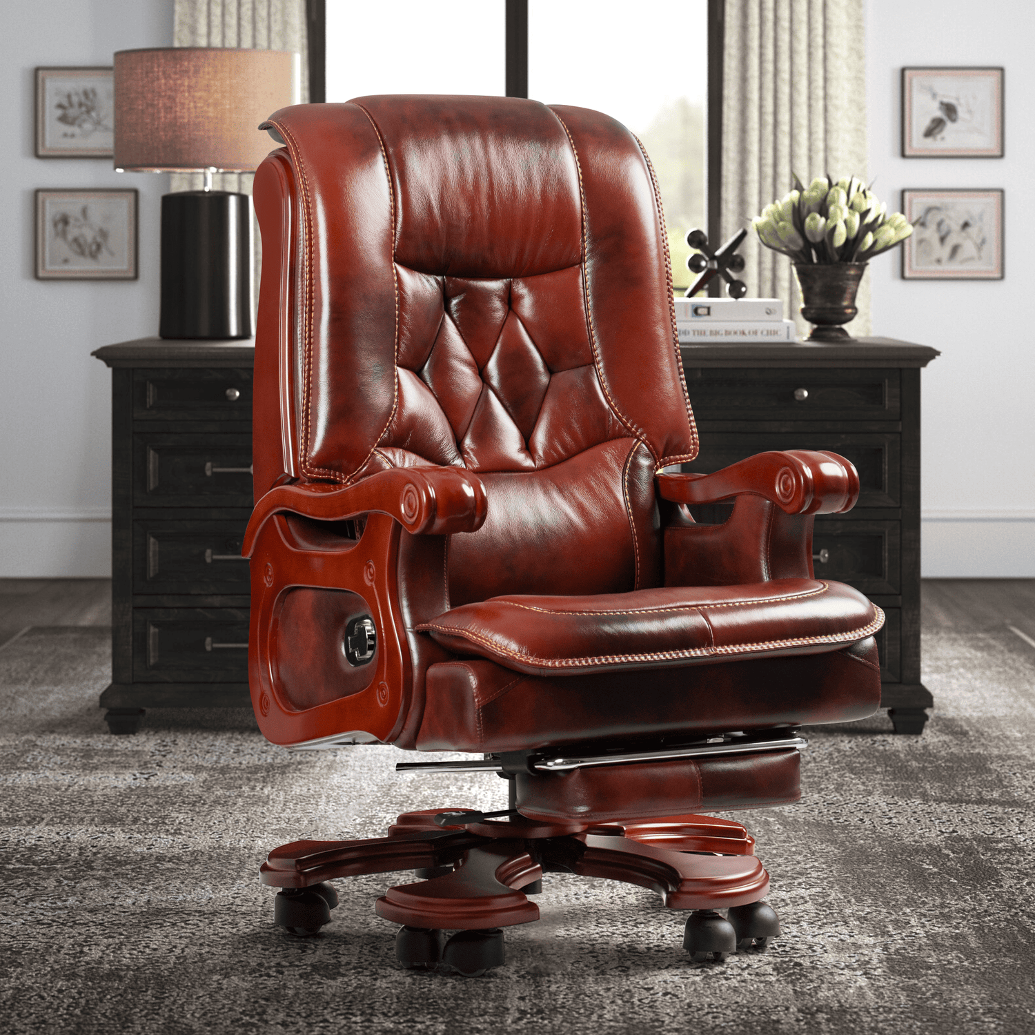 Evan Massage Office Chair-sunflower in the office