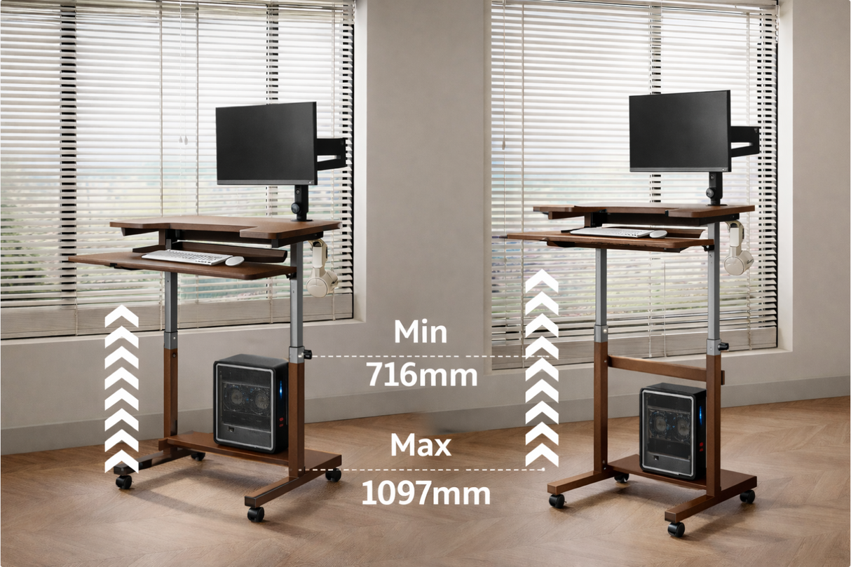WS-790 Ergonomic Mobile Standing Desk