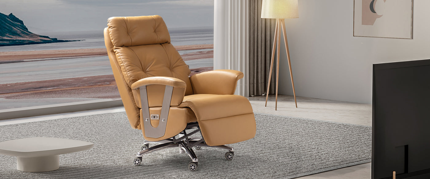 khaki-Freya Power Recliner Chair