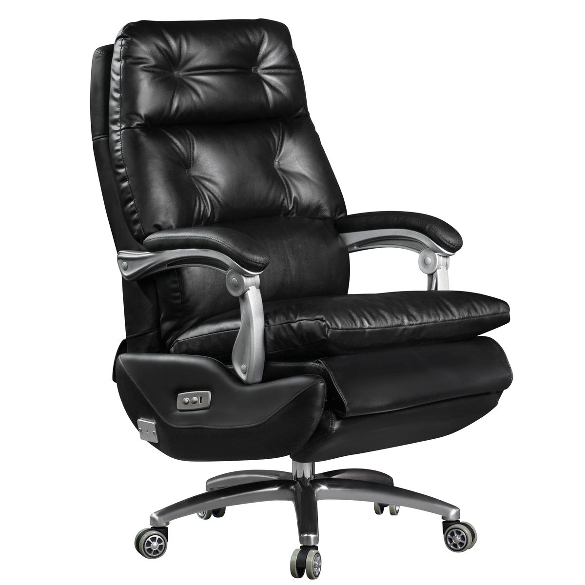 Alberto Leather Upholstered Power Recliner Chair KINNLS