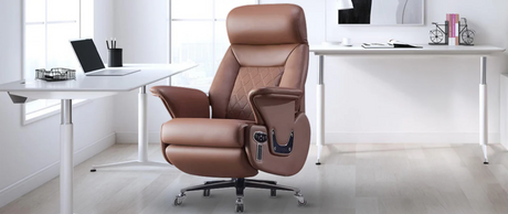 Luca Modern King Chair: Leather With Massage Function