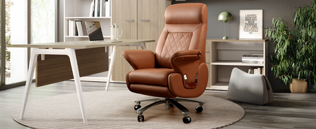 Luca Italian Leather Massage Chair: Airbag Massage &amp; Climate Comfort