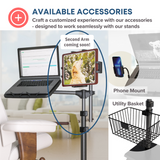 WS-10 Mobile Adjustable Laptop Stand with Wheels – Height & Angle Adjustable