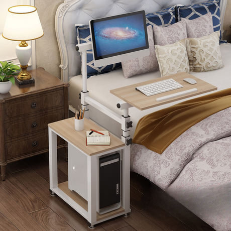 WS-66 Mobile Standing Computer Workstation with Adjustable Monitor & Keyboard Tray