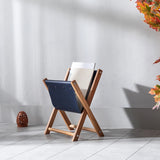 Luca Handmade Wooden & Leather Magazine Rack