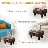 Jones Handmade Moroccan Square Ottoman Footstool