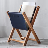 Luca Handmade Wooden & Leather Magazine Rack