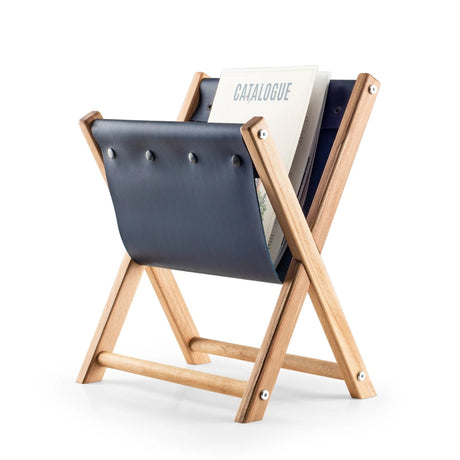 Luca Handmade Wooden & Leather Magazine Rack