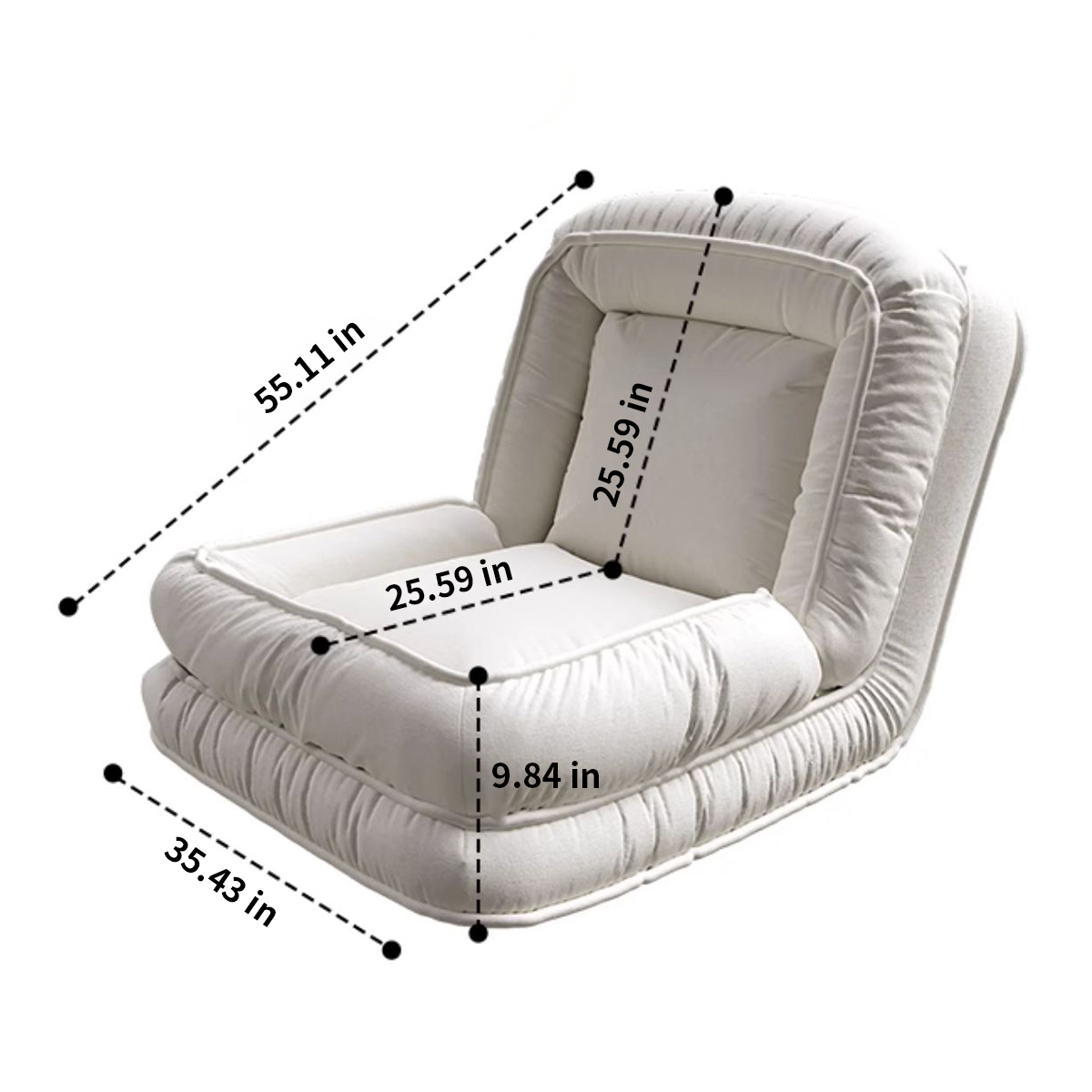 Louann Small Fold Tatami Pull Out Lazy Sofa Bed