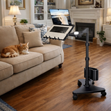 WS-10 Mobile Adjustable Laptop Stand with Wheels – Height & Angle Adjustable