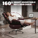 Sierra Burgundy Massage Power Recliner 2026