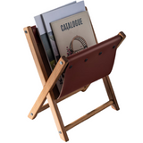Luca Handmade Wooden & Leather Magazine Rack