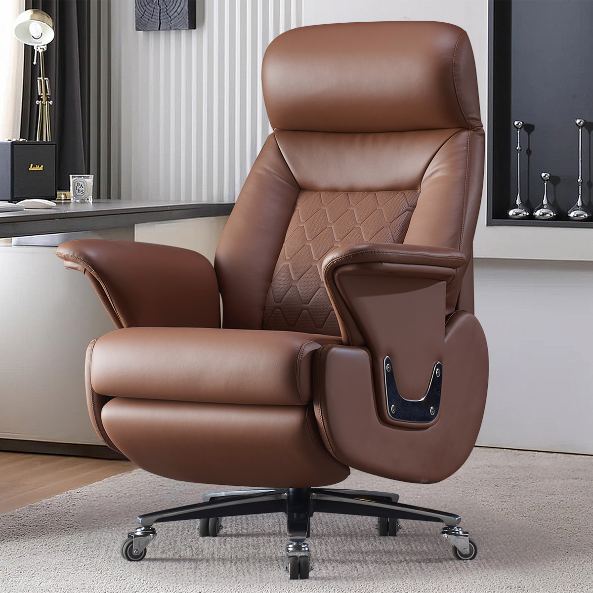 Ergonomic Chairs Office Massage Chair With Footrest NOBLEMOOD