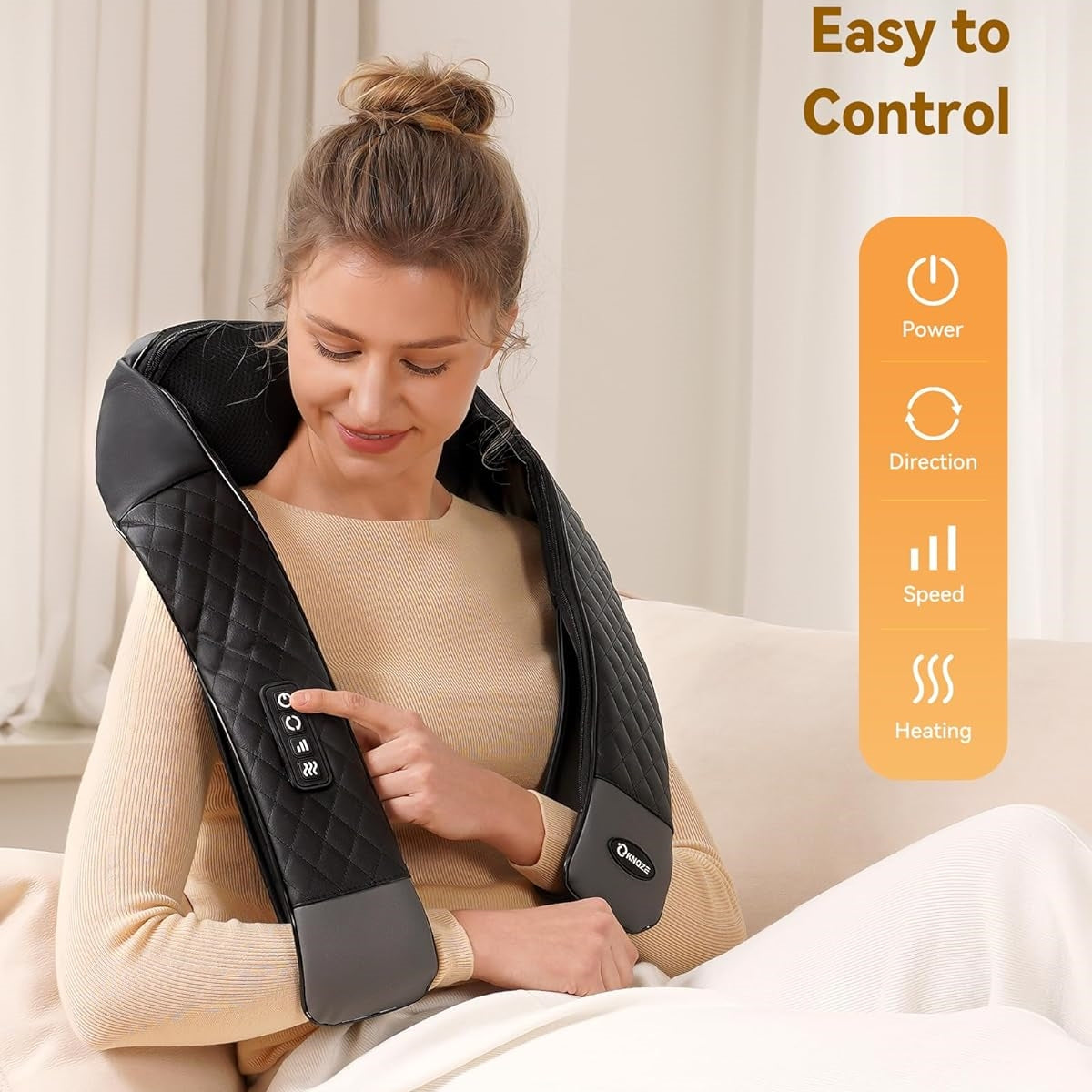 🎁 FREE MASSAGER INCLUDED-Neck and Back Massager with Heat