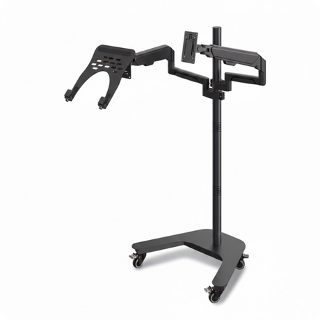 WS-40 Mobile Workstation with Monitor Arm and Keyboard Tray