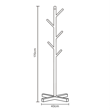 Jones Modern Metal Nordic Entryway Coat Rack