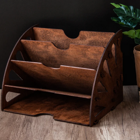 Evan Solid Wood Desktop File Organizer