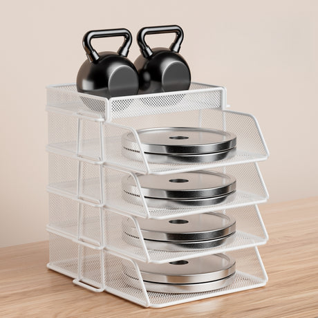 Cameron White Metal Desk File Holder