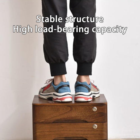 Jones Brown Vintage Lockable Wooden Desktop Filing Cabinet