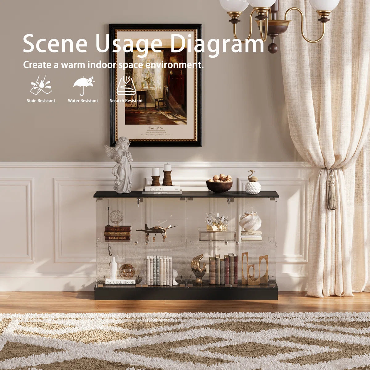 Magnus Locking Glass Curio Display Stand Display Cabinet