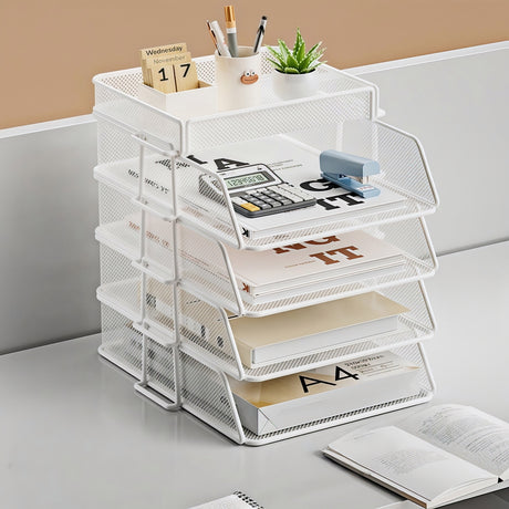 Cameron White Metal Desk File Holder