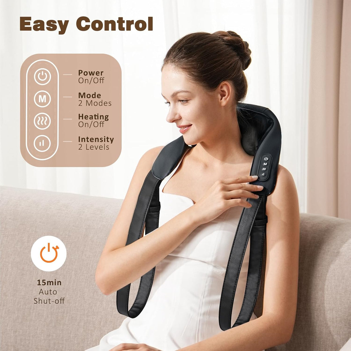🎁 FREE MASSAGER INCLUDED-Neck and Back Massager with Heat