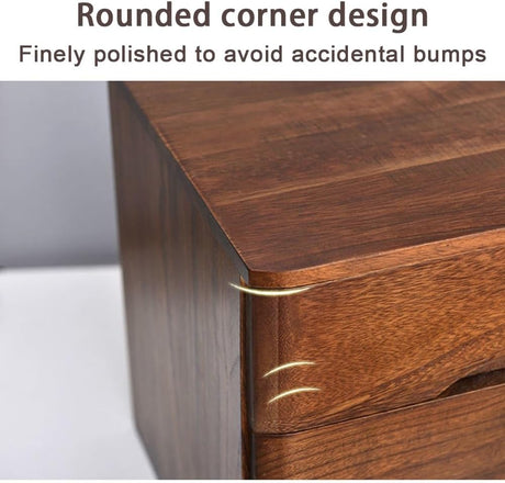 Jones Brown Vintage Lockable Wooden Desktop Filing Cabinet