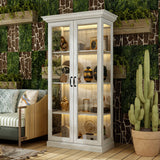 Coast Grey Oak Glass Door Display Cabinet