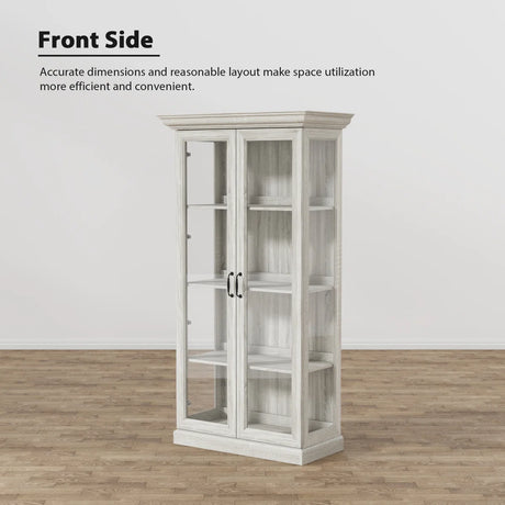 Coast Grey Oak Glass Door Display Cabinet