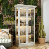Coast Grey Oak Glass Door Display Cabinet
