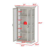 Coast Grey Oak Glass Door Display Cabinet