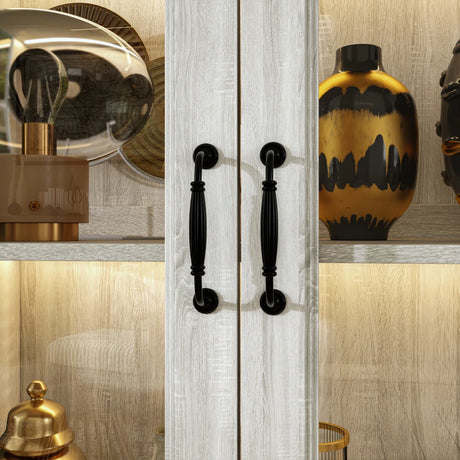 Coast Grey Oak Glass Door Display Cabinet