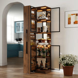 Jones Elegant 70" Multi-tier Pull-out Storage Display Cabinet