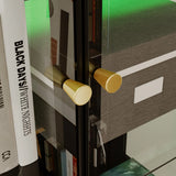 Evan LED Light Strip Glass Door Curio Display Cabinet